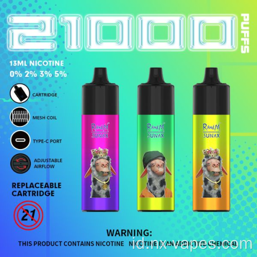 Penjualan panas randm sunax 21000 puffs